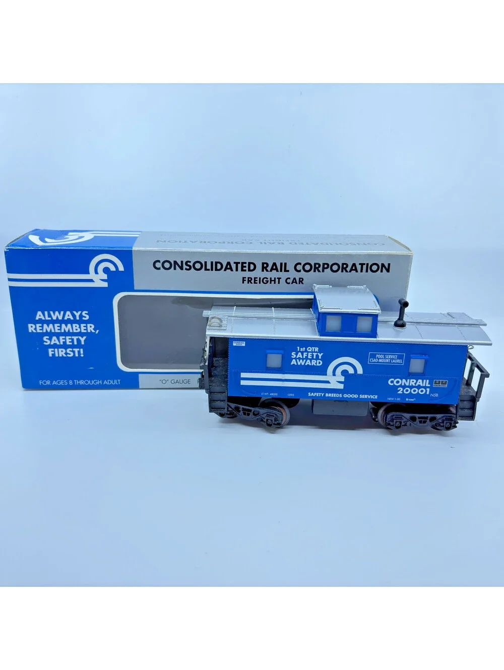 K-Line K611-9015 O Gauge Conrail 1st Quarter Safety Award Illuminated Caboose